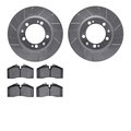 Dynamic Friction Co 7502-02007, Rotors-Drilled and Slotted-Silver with 5000 Advanced Brake Pads, Zinc Coated 7502-02007